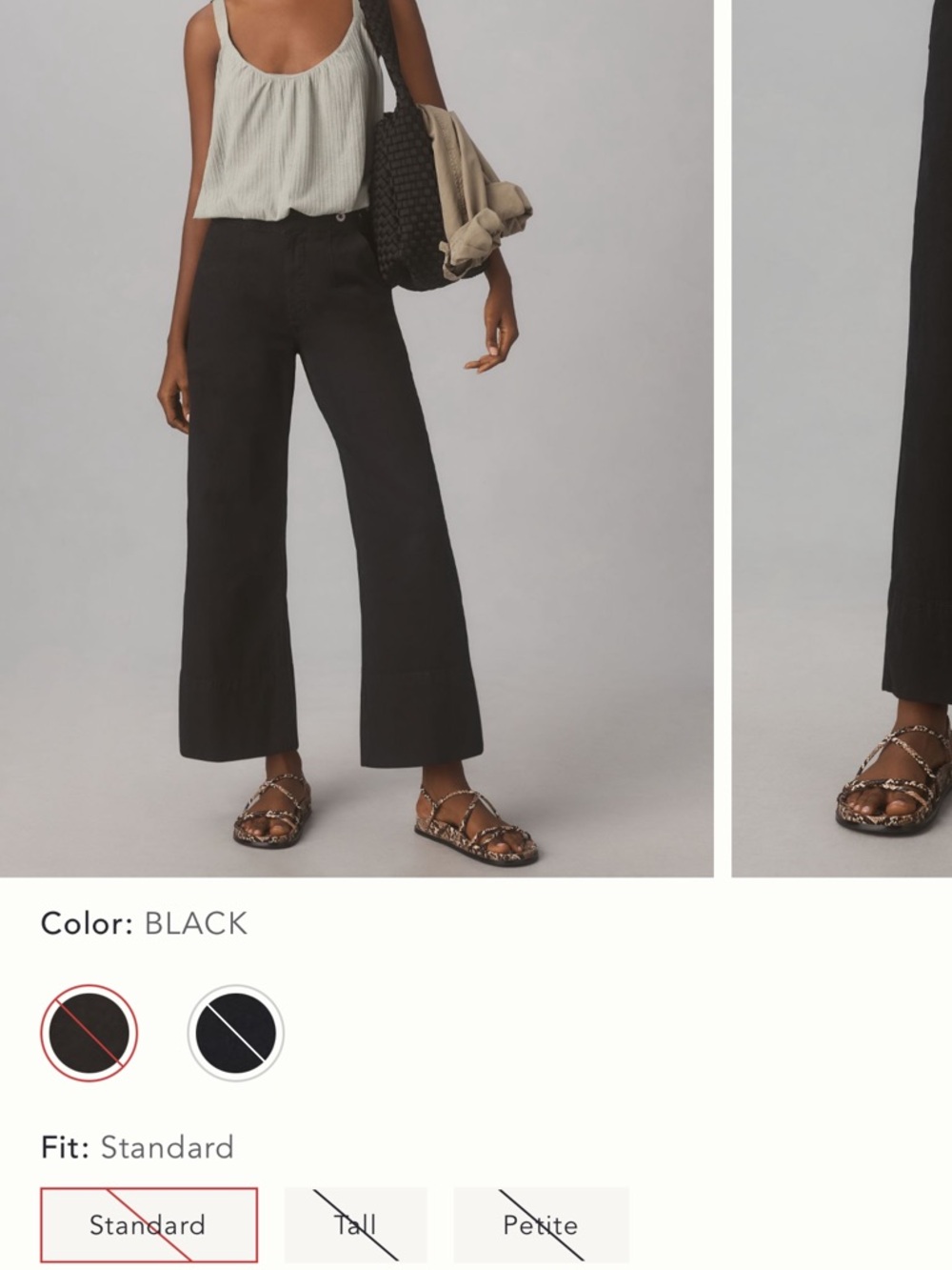 NEW Pilcro Wide Leg Chino Pants - Size 26